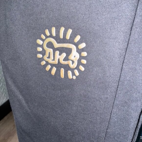 KEITH HARING full matching XL black sweatsuit with giant radiant baby on back!!! - Picture 6 of 9